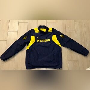 Adidas Navy and Yellow Michigan Jacket